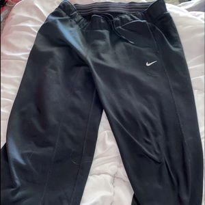 Embroidered black Nike sweatpants